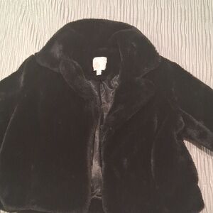 Kids Black Faux Fur Jacket